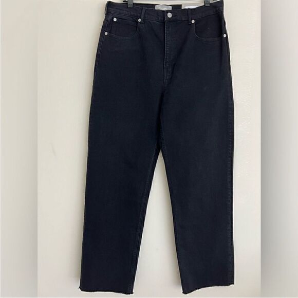 NWT Everlane Organic Cotton The Way High Jeans in Coal Raw Hem Size 32 Long - Picture 4 of 13